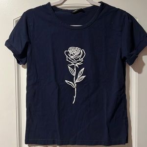 Short sleeved navy shirt - worn once - M